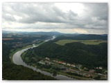 Blick vom Lilienstein auf die Elbe flussaufwärts
