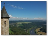 Blick von derFestung Königstein auf die Elbe flußabwärts